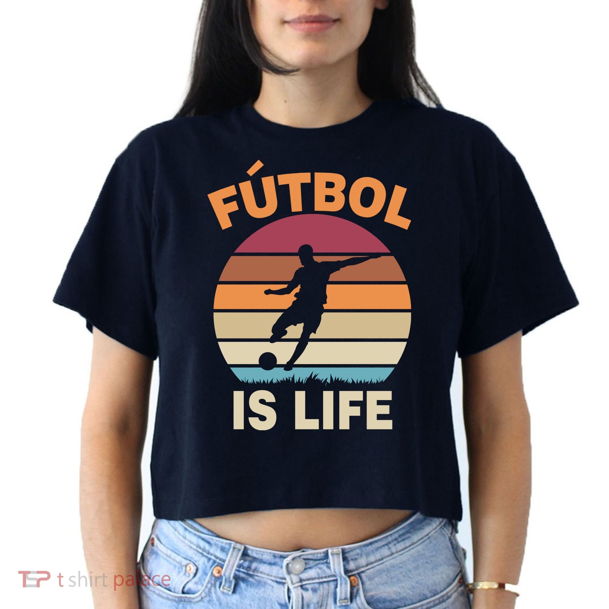 Futbol Is Life Women's Crop Top Tee