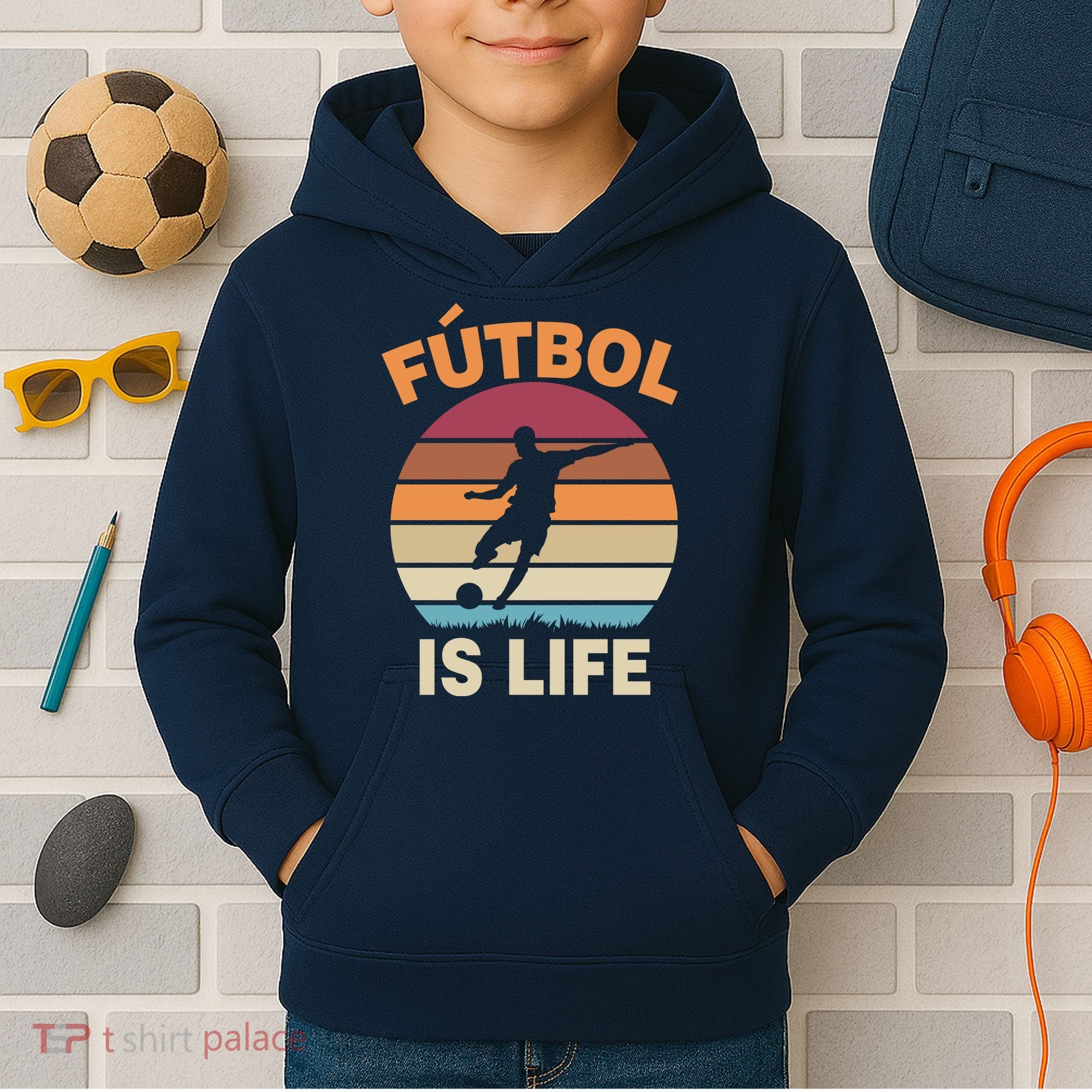 Futbol Is Life Kids Hoodie