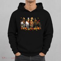 Fall In Love With Cute Horses Thanksgiving Happy Fall Season Hoodie thumb 0