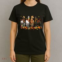 Fall In Love With Cute Horses Thanksgiving Happy Fall Season T-Shirt thumb 4