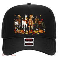 Fall In Love With Cute Horses Thanksgiving Happy Fall Season Hat thumb 0