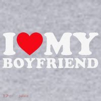 Funny I Love My Boyfriend Heart My Boyfriend Bf Women's Racerback Cropped Tank thumb 2