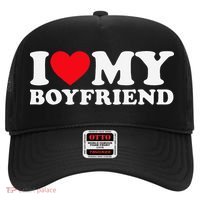 Funny I Love My Boyfriend Heart My Boyfriend Bf Hat thumb 0
