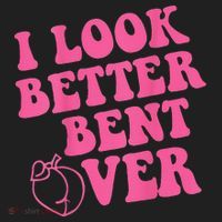 Funny i look better bent over Quote apparel cool saying Beanie thumb 2