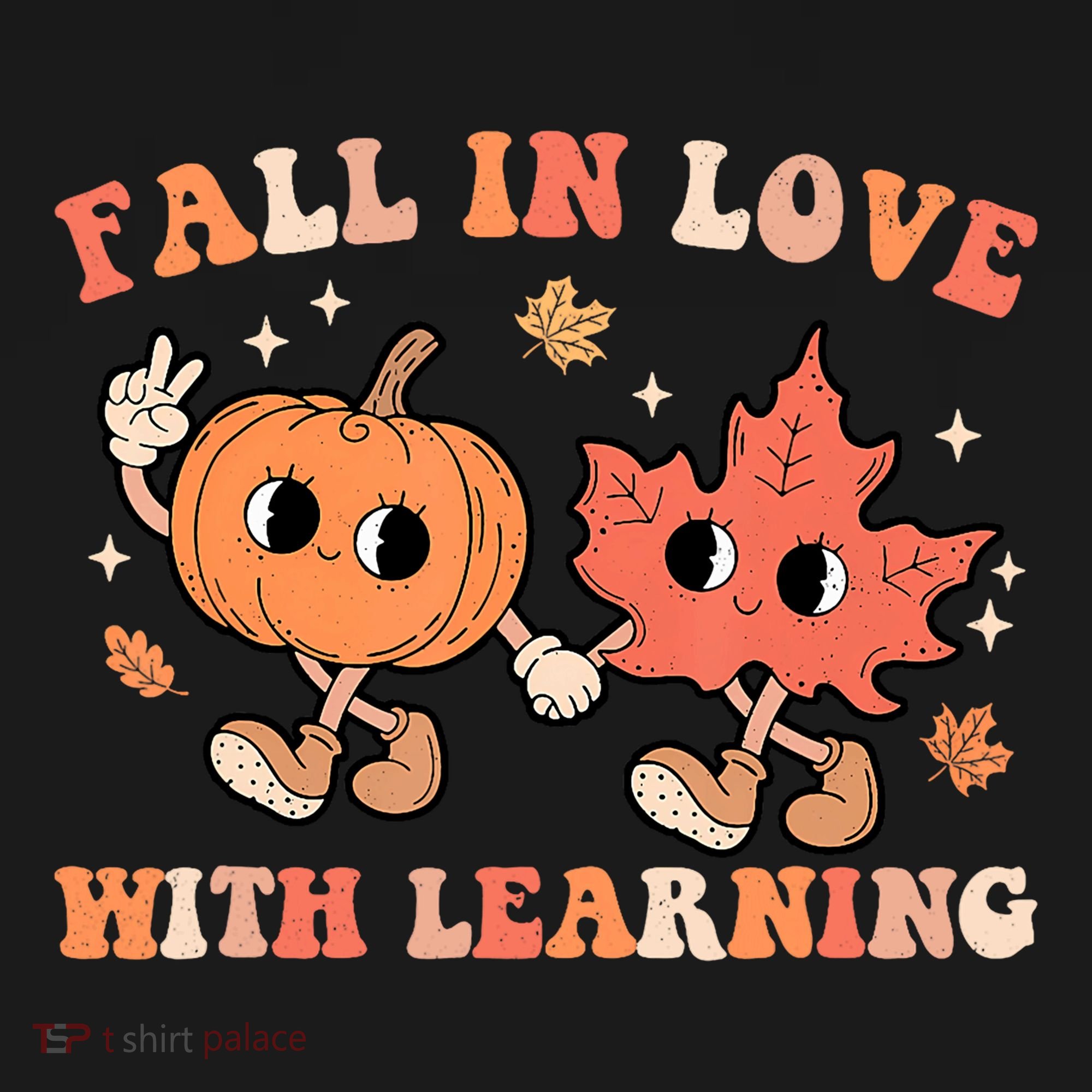 Fall In Love With Learning Fall Teacher Thanksgiving Retro Long Sleeve Shirt