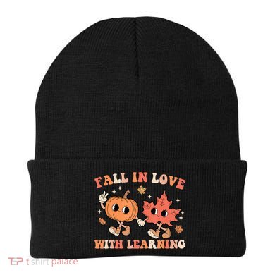 Fall In Love With Learning Fall Teacher Thanksgiving Retro Beanie