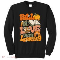 Fall In Love With Learning Autum Thanksgiving Teacher Sweatshirt thumb 0