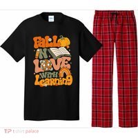 Fall In Love With Learning Autum Thanksgiving Teacher Pajama Set thumb 0