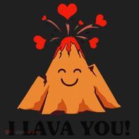 Funny I Lava You Gift For Cool Volcano Valentine's Day Women's Sweatshirt thumb 2