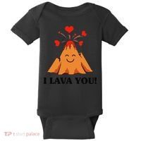 Funny I Lava You Gift For Cool Volcano Valentine's Day Baby Bodysuit thumb 0