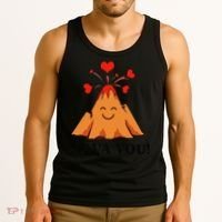Funny I Lava You Gift For Cool Volcano Valentine's Day Tank Top thumb 3