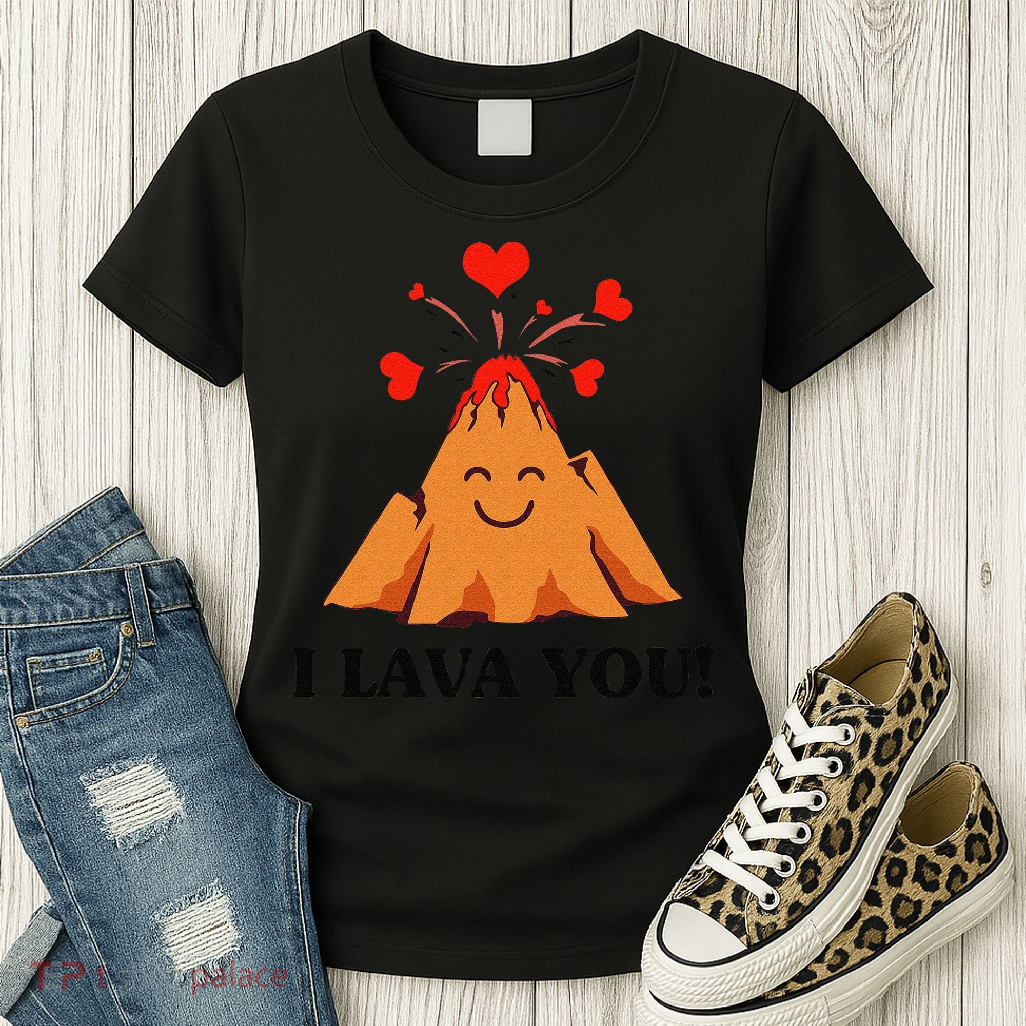 Funny I Lava You Gift For Cool Volcano Valentine's Day Women's T-Shirt