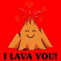 Funny I Lava You Gift For Cool Volcano Valentine's Day Santa Hat thumb 1