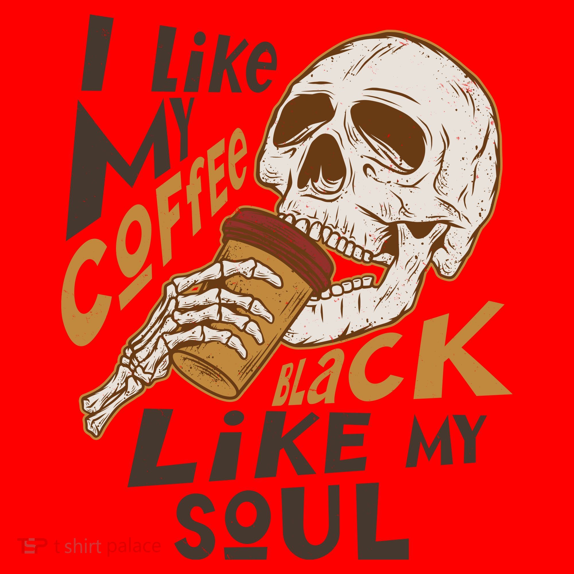 Funny I Like My Coffee Black Like My Soul Skeleton Coffee Lover Santa Hat