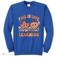 Fall In Love With Learning Teacher Trick Or Teach Teacher Gift Sweatshirt thumb 0