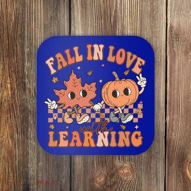 Fall In Love With Learning Teacher Trick Or Teach Teacher Gift Coaster