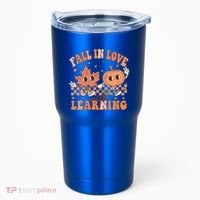Fall In Love With Learning Teacher Trick Or Teach Teacher Gift Tumbler thumb 0