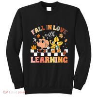 Fall In Love With Learning Thanksgiving Teacher Sweatshirt thumb 0
