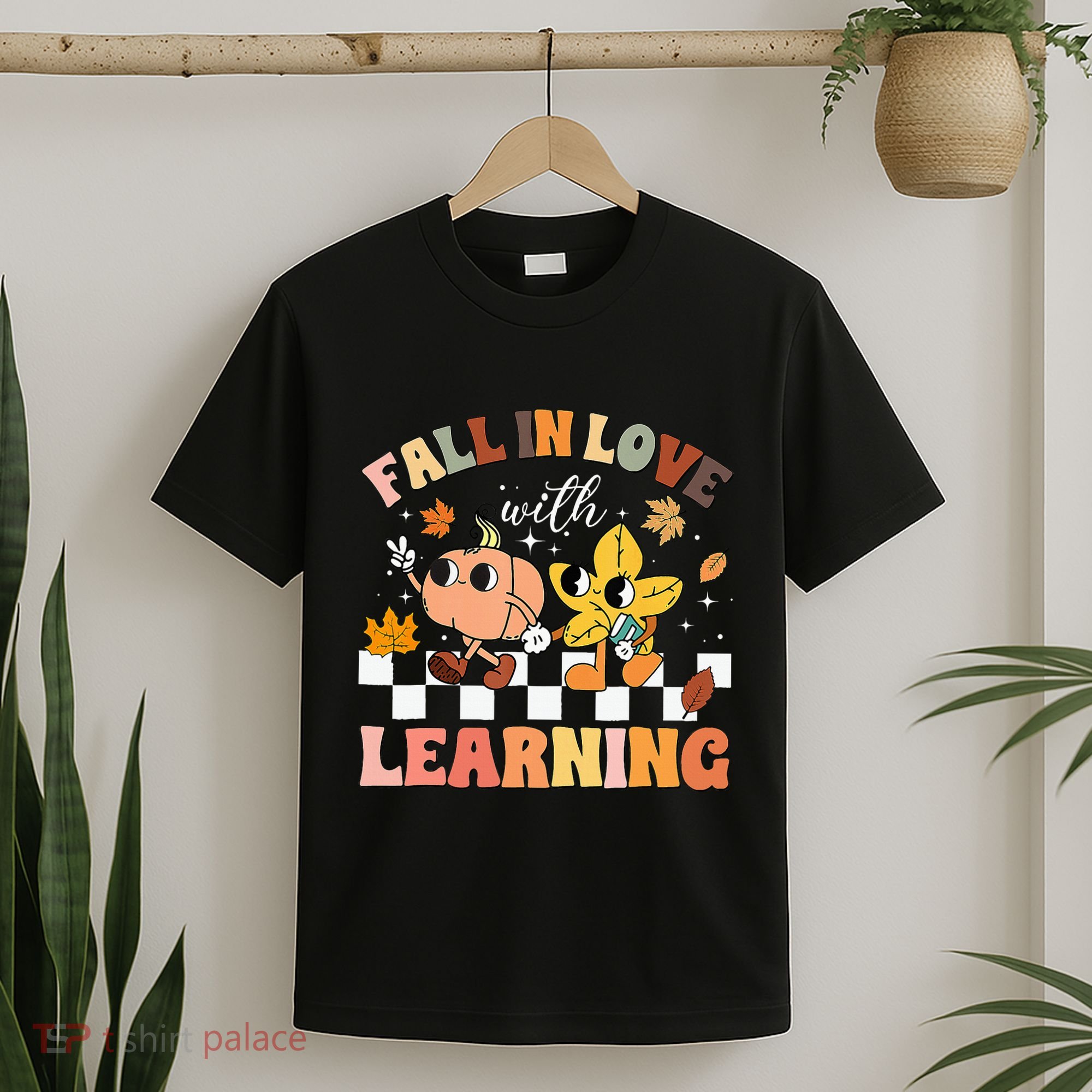 Fall In Love With Learning Thanksgiving Teacher T-Shirt