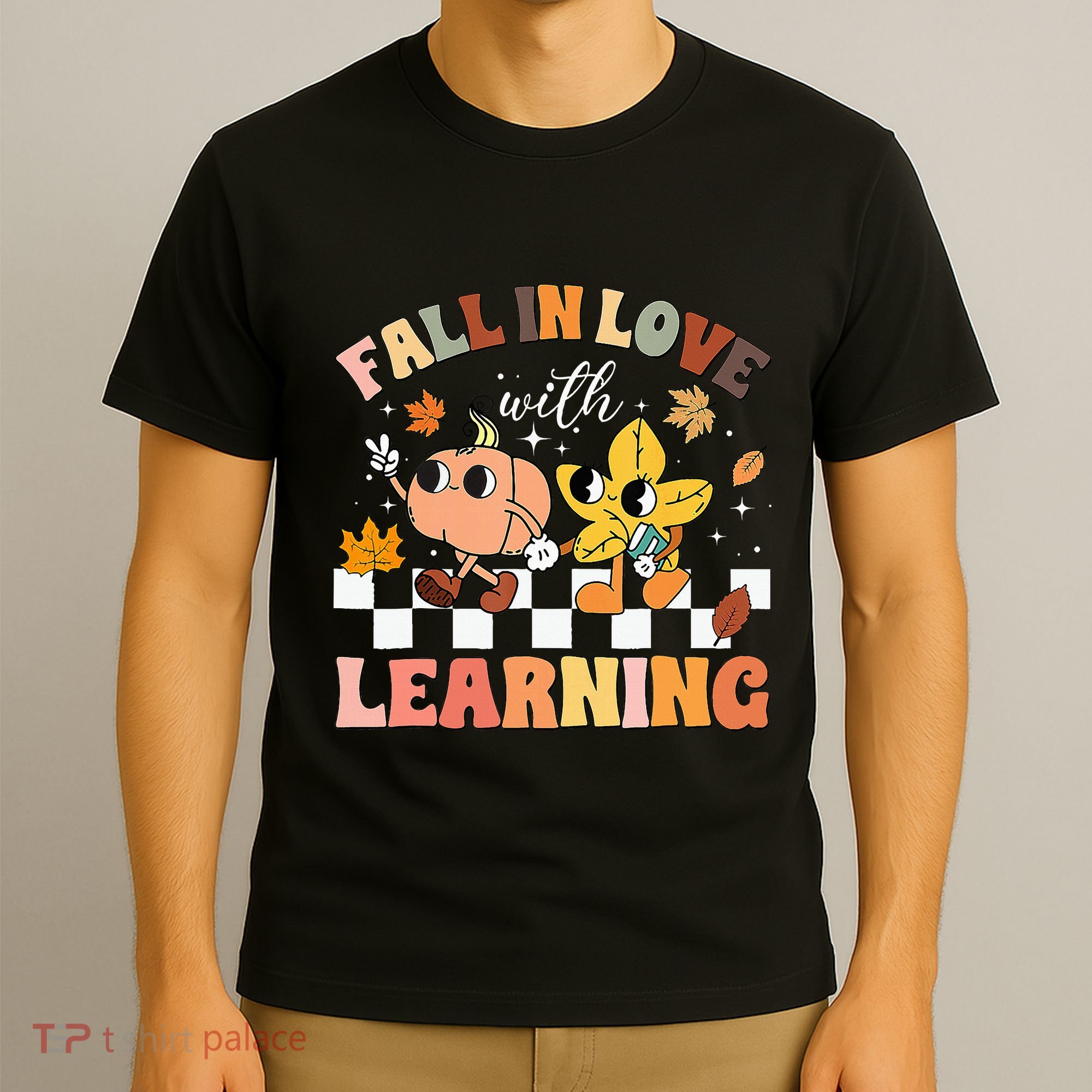 Fall In Love With Learning Thanksgiving Teacher T-Shirt