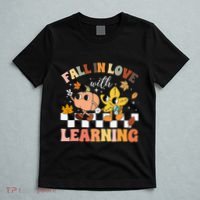 Fall In Love With Learning Thanksgiving Teacher T-Shirt thumb 5
