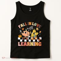 Fall In Love With Learning Thanksgiving Teacher Tank Top thumb 2