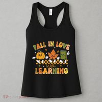 Fall In Love With Learning Retro Pumpkin Thanksgiving Women's Tank Top thumb 3