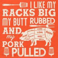 Funny I Like My Racks Big Butt Rubbed And Pork Pulled Meat Cut Lines Mousepad thumb 1