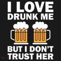 Funny I Love Drunk Me But I Dont Trust Her Gift Women's Hoodie thumb 2