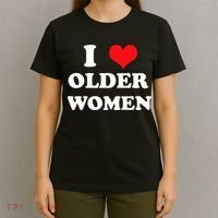 Funny I Love Older Women Heart Hot Moms T-Shirt thumb 4