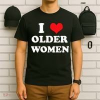 Funny I Love Older Women Heart Hot Moms T-Shirt thumb 6