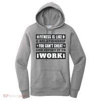 Fitness Is Like A Relationship You Can't Cheat Motivational Women's Hoodie thumb 0
