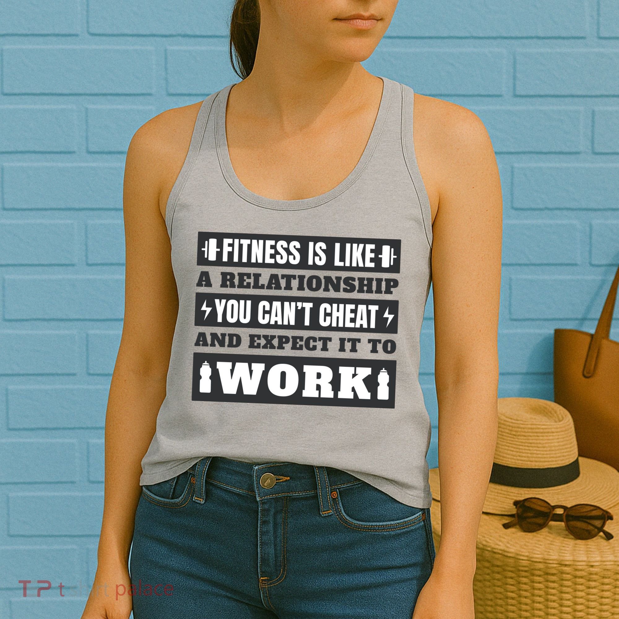 Fitness Is Like A Relationship You Can't Cheat Motivational Women's Tank Top