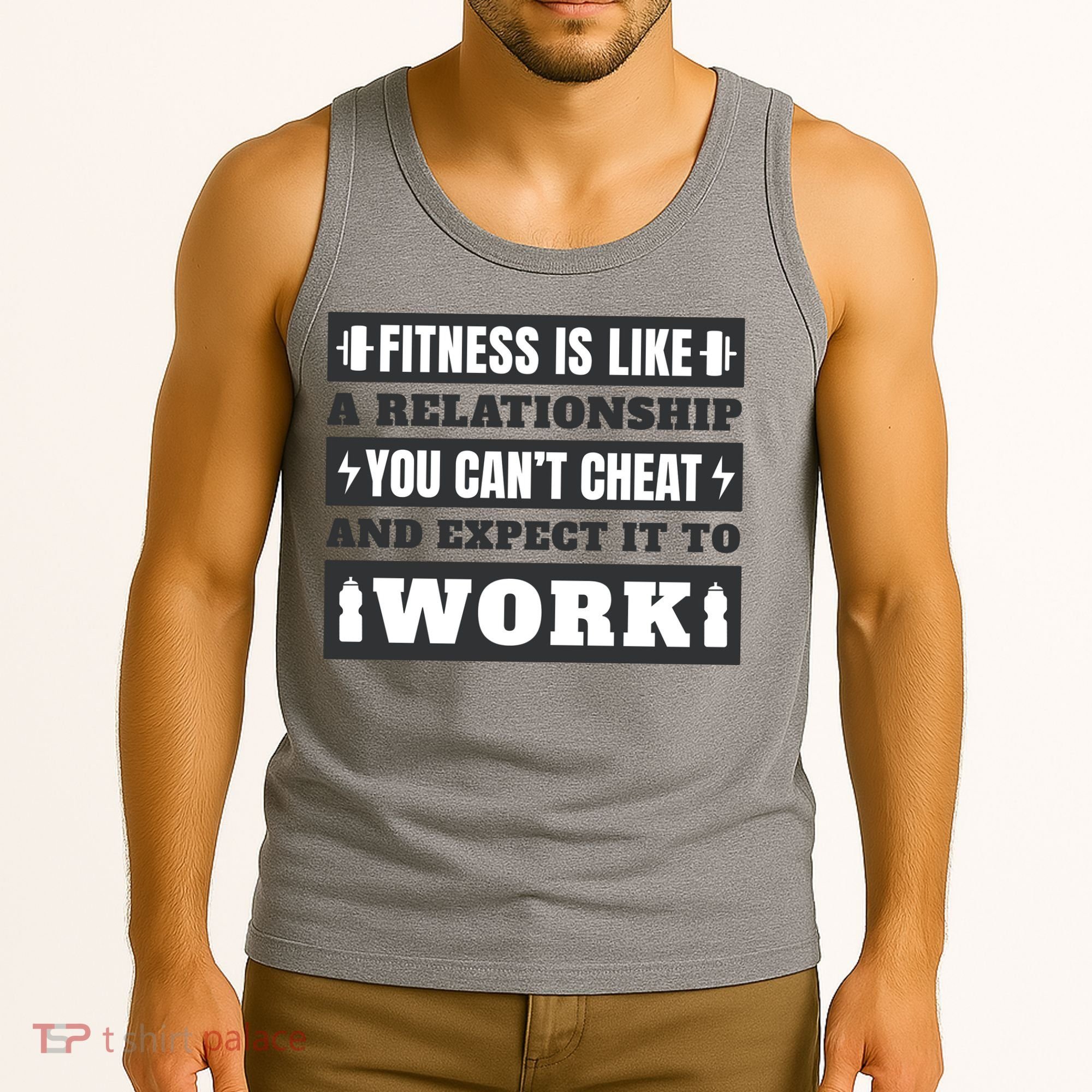 Fitness Is Like A Relationship You Can't Cheat Motivational Tank Top