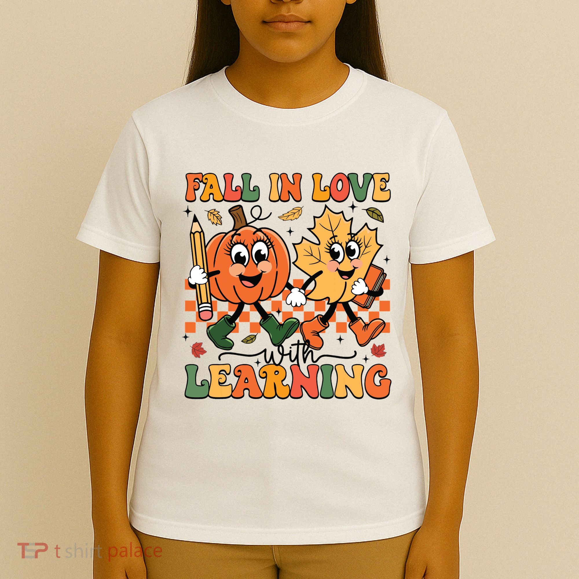 Fall In Love With Learning Thanksgiving Teacher Student T-Shirt