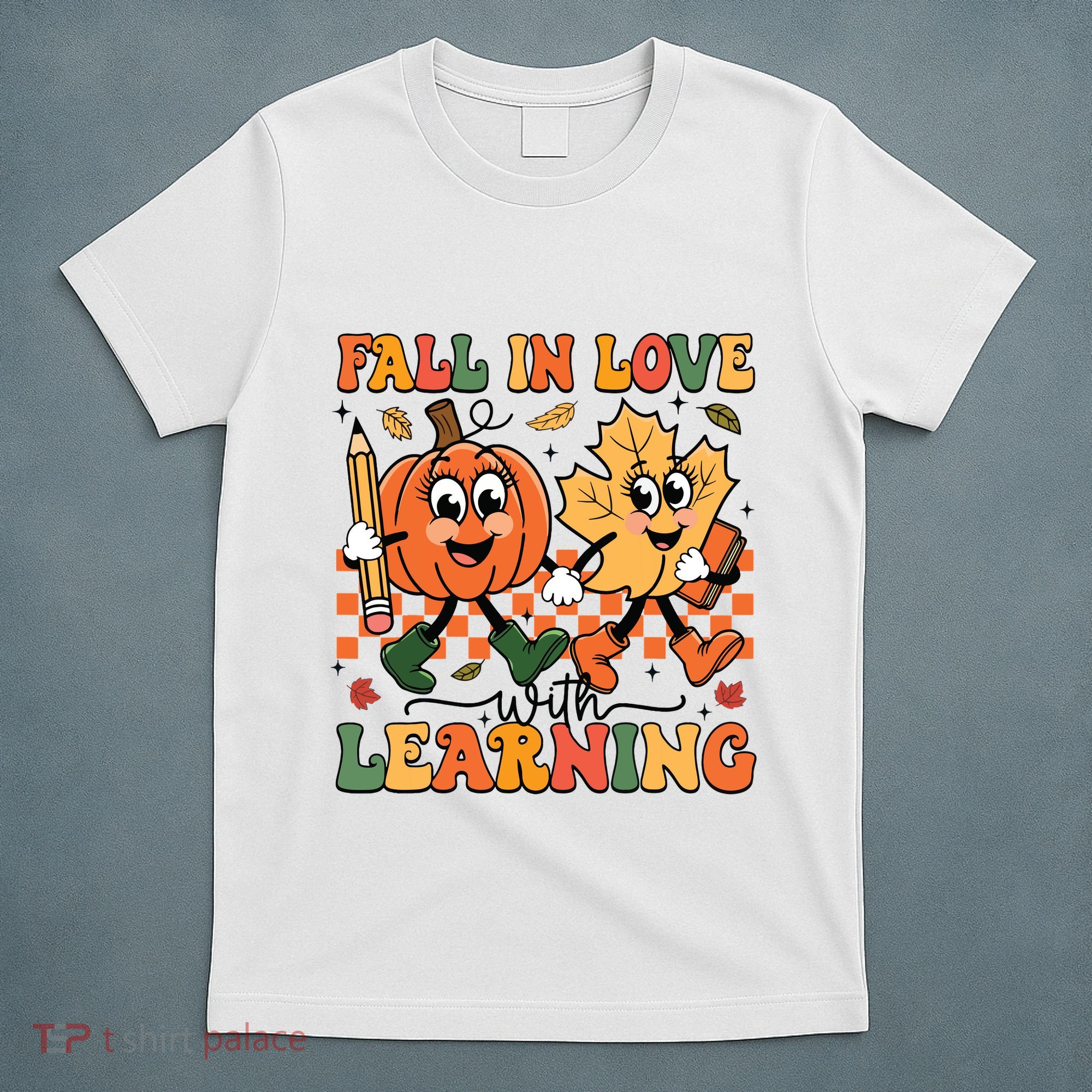 Fall In Love With Learning Thanksgiving Teacher Student T-Shirt