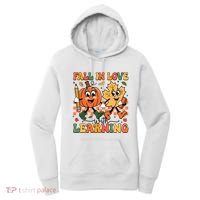Fall In Love With Learning Thanksgiving Teacher Student Women's Hoodie thumb 0
