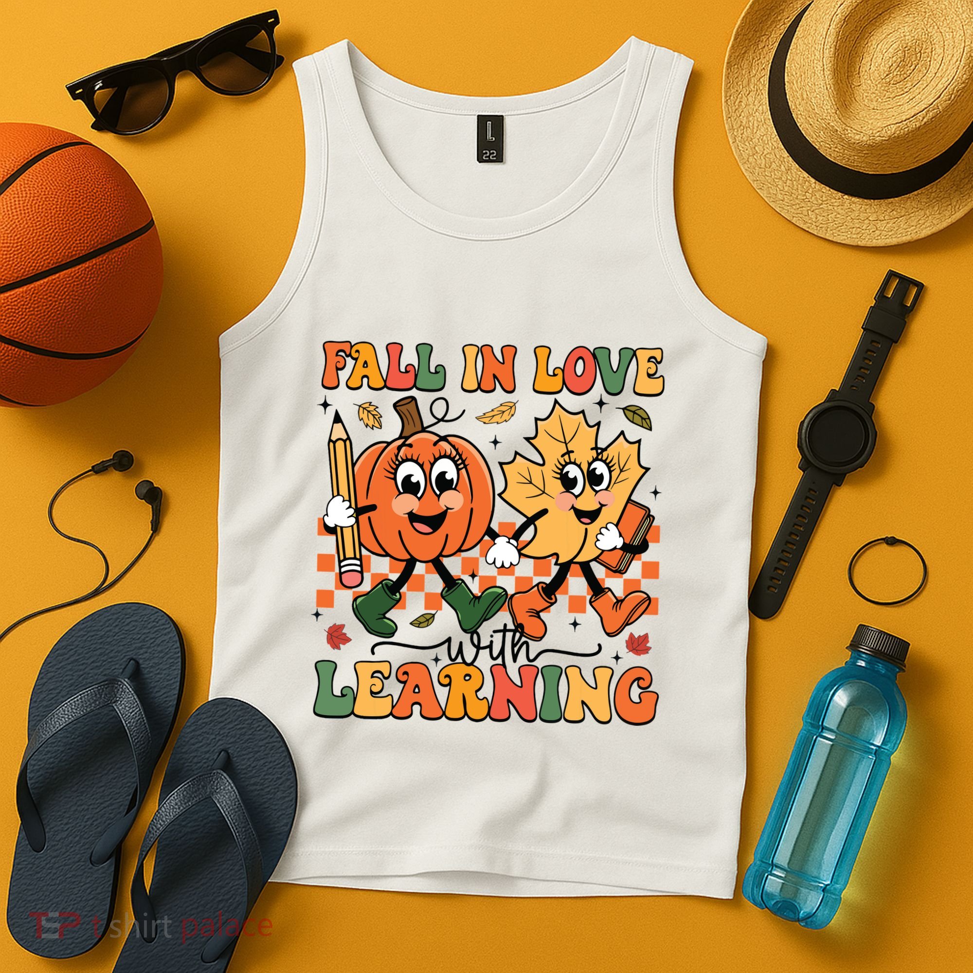 Fall In Love With Learning Thanksgiving Teacher Student Tank Top