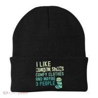 Funny I Like Murder Shows Comfy Clothes And Maybe 3 People Beanie thumb 0