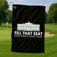 Fill That Seat Make America Great Again Golf Towel thumb 1
