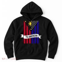 FillAmerican Filipino Philippines USA Flag Hoodie thumb 0