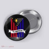 FillAmerican Filipino Philippines USA Flag Button thumb 0
