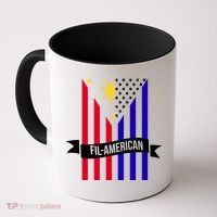 FillAmerican Filipino Philippines USA Flag Coffee Mug thumb 0