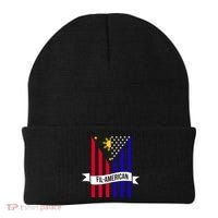 FillAmerican Filipino Philippines USA Flag Beanie thumb 0