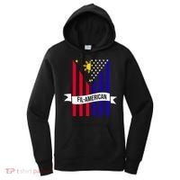 FillAmerican Filipino Philippines USA Flag Women's Hoodie thumb 0