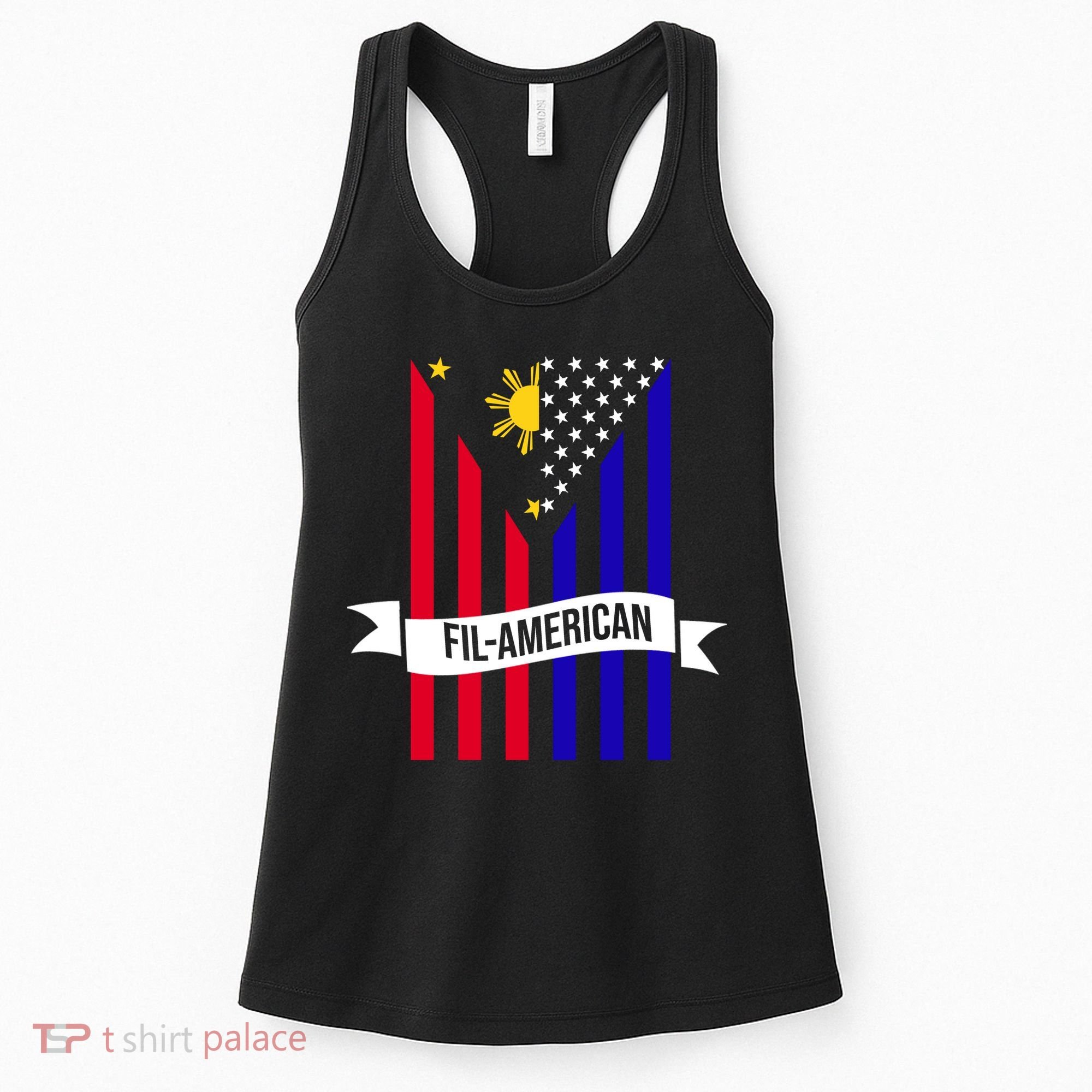 FillAmerican Filipino Philippines USA Flag Women's Tank Top