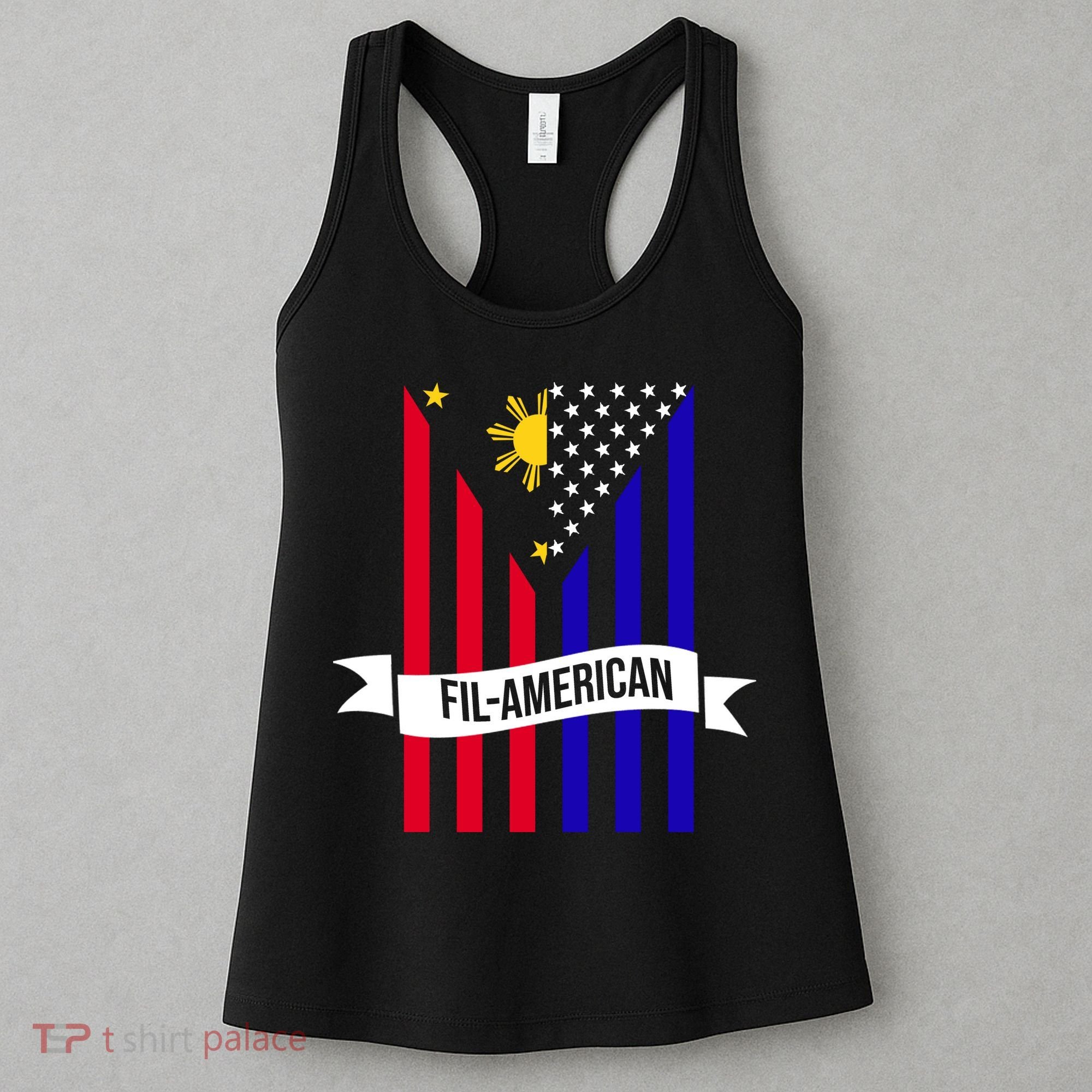 FillAmerican Filipino Philippines USA Flag Women's Tank Top