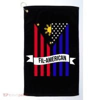 FillAmerican Filipino Philippines USA Flag Golf Towel thumb 0