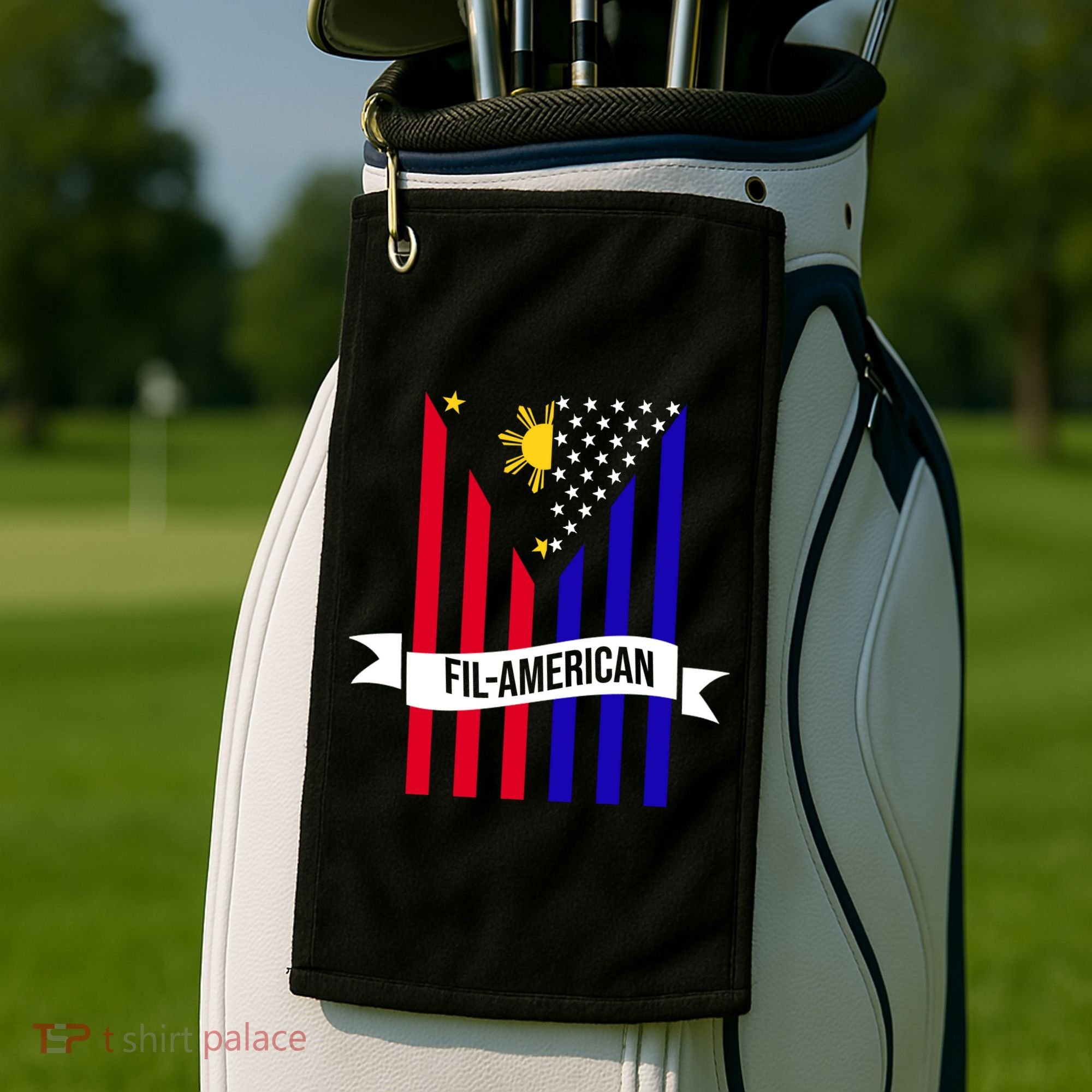FillAmerican Filipino Philippines USA Flag Golf Towel