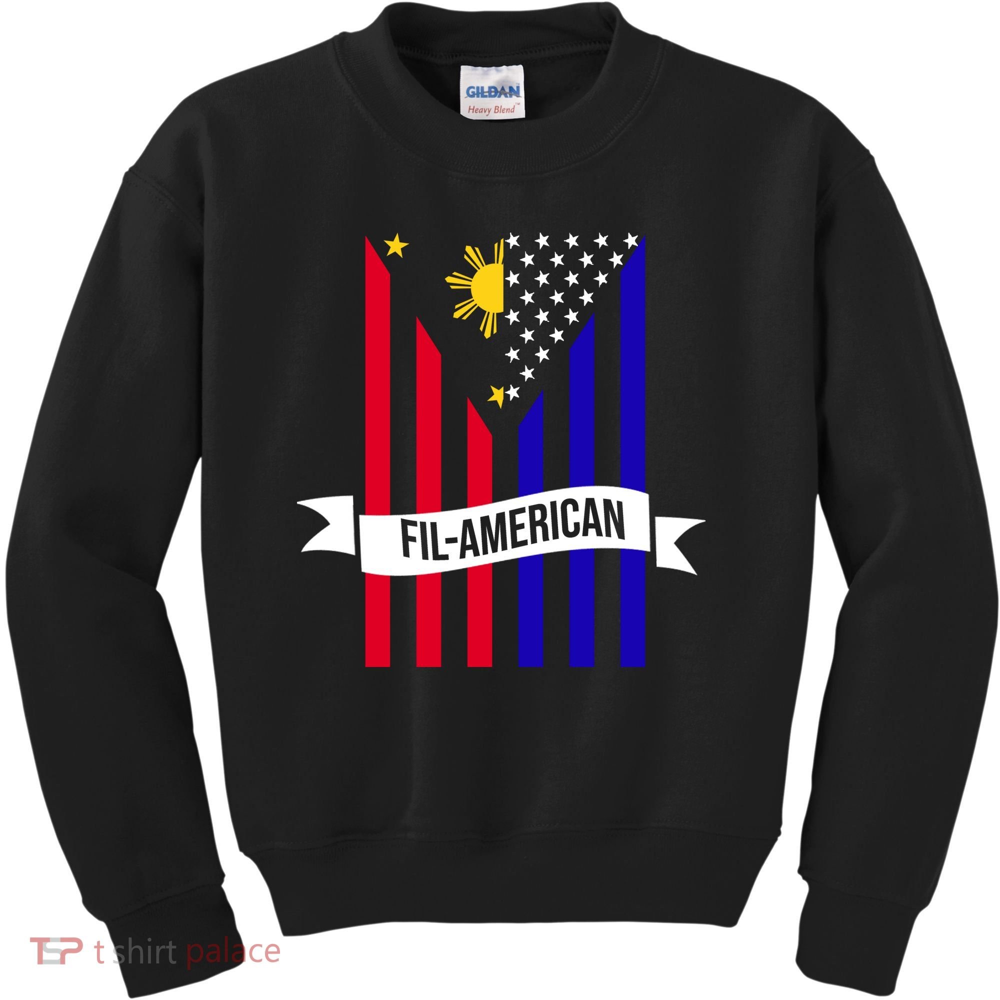 FillAmerican Filipino Philippines USA Flag Kids Sweatshirt